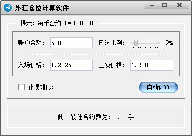 外汇仓位计算软件